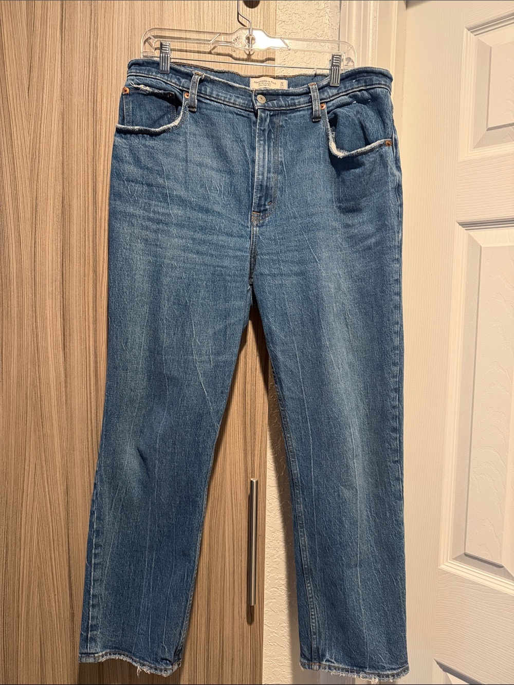 Abercrombie & Fitch Classic Straight-Leg Medium Blue Jeans